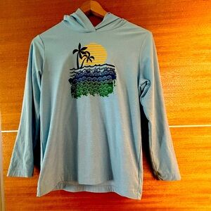 Like new - worn twice colorful and durable light weight hoodie shirt for boys.